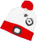 Strend Pro X-mas téli sapka 4x SMD LED világítással, fehér-piros színben, L
