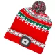 Strend Pro X-mas téli sapka 4x SMD LED világítással, piros-zöld színben, L