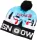 Strend Pro X-mas Let it snow téli sapka 4x SMD LED világítással, kék színben, L
