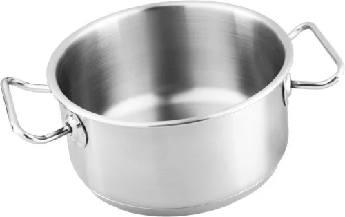 MagicHome Chloe lábas, 16 cm, 1,5 liter, üvegfedővel, rozsdamentes acél