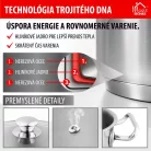 MagicHome Chloe lábas, 16 cm, 1,5 liter, üvegfedővel, rozsdamentes acél
