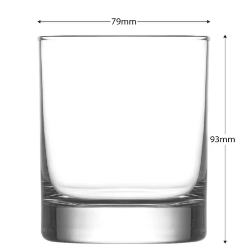 Strend Pro Ada, LAV, üvegpohár whiskyhez, 320 ml, 79 x 93 mm, 6 db - os csomag