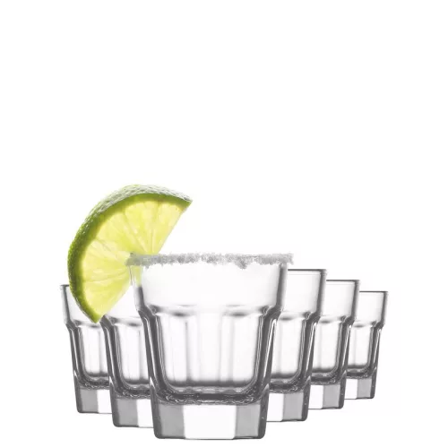 Strend Pro Aras, LAV, üvegpohár, likőrhöz, párlathoz, 45 ml, 49 x 56 mm, 6 db - os csomag