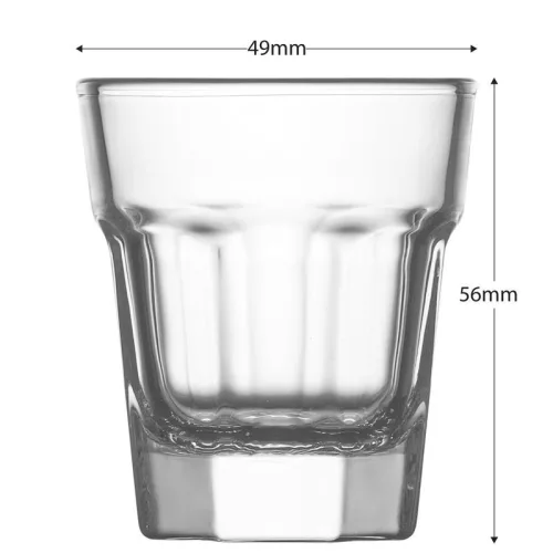 Strend Pro Aras, LAV, üvegpohár, likőrhöz, párlathoz, 45 ml, 49 x 56 mm, 6 db - os csomag