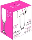 Strend Pro Empire, LAV, üvegpohár pezsgőhöz, 220 ml, 49 x 210 mm, 6 db - os csomag