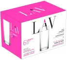 Strend Pro Liberty, LAV, üvegpohár vízhez, üdítőhöz, 295 ml, 62 x 133 mm, 6 db-os csomag