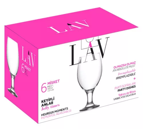 Strend Pro Misket, LAV üvegpohár sörhöz, 400 ml, 69 x 160 mm, 6 db - os csomag