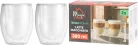 MagicHome Latte Macchiato kávé, teáscsésze, duplafalú termosz, 380 ml, 2 db-os csomag