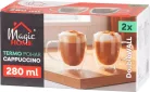 MagicHome Cappuccino kávés,teás bögre, duplafalú termosz, 280 ml, 2 db-os csomag