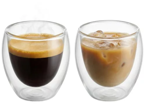 MagicHome Espresso kávé, teáscsésze, duplafalú termosz, 90 ml, 2 db-os csomag