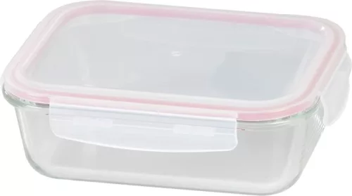MagicHome üvegedény, téglalap alakú, 1000 ml, zárható fedéllel