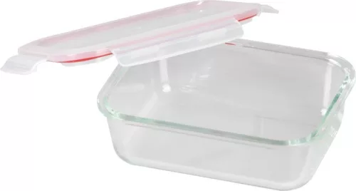 MagicHome üvegedény, téglalap alakú, 1000 ml, zárható fedéllel