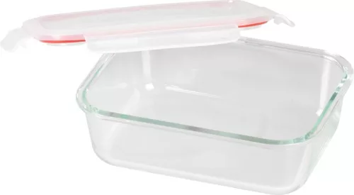 MagicHome üvegedény, téglalap alakú, 1500 ml, zárható fedéllel