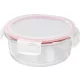 MagicHome üvegedény, kerek ,650 ml, zárható fedővel,