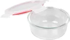 MagicHome üvegedény, kerek ,650 ml, zárható fedővel,