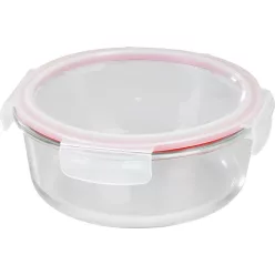 MagicHome üvegedény, kerek ,1300 ml, zárható fedővel,