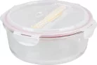 MagicHome üvegedény kerek 1200 ml, zárható fedővel,evőeszközzel