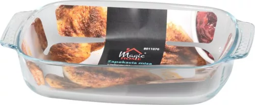  MagicHome sütőtál, üveg, téglalap alakú, 2000 ml