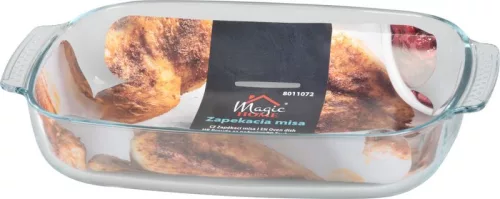 MagicHome sütőtál, üveg, téglalap alakú, 3900 ml