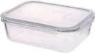 MagicHome üvegedény, téglalap alakú, 650 ml,fedővel, légtelenítő szeleppel