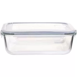   MagicHome üvegedény, téglalap alakú, 1500 ml, fedővel, légtelenítő szeleppel