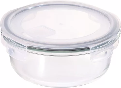 MagicHome üvegedény, kerek ,950 ml,fedővel, légtelenítő szeleppel