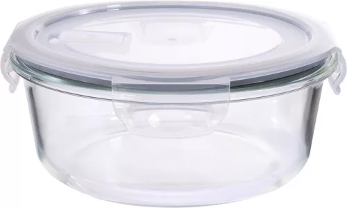 MagicHome üvegedény, kerek ,950 ml,fedővel, légtelenítő szeleppel