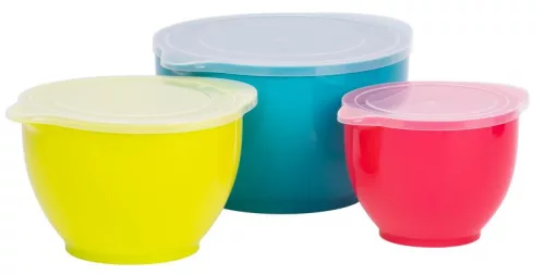 MagicHome műanyag tálak zárható fedéllel, 1200/2000/3400 ml, 3 db