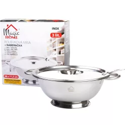   MagicHome levesestál merőkanállal, 3000 ml, rozsdamentes acél