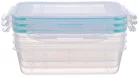 MagicHome ételtároló készlet 3 db-os, 1350 ml, 155x215x75 mm, téglalap alakú, zárható