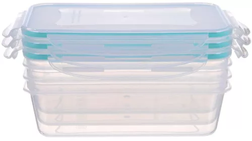 MagicHome ételtároló készlet 3 db-os, 1350 ml, 155x215x75 mm, téglalap alakú, zárható