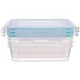 MagicHome ételtároló készlet 3 db-os, 1350 ml, 155x215x75 mm, téglalap alakú, zárható