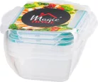 MagicHome ételtároló készlet, 3 db-os készlet, 600 ml, zárható