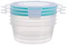MagicHome ételtároló, 700 ml, kerek, zárható, 3 db-os