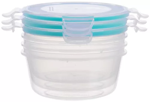 MagicHome ételtároló, 700 ml, kerek, zárható, 3 db-os