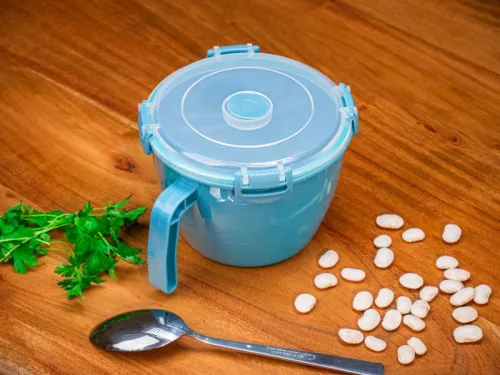 MagicHome tárolóedény 900 ml, nyitható fedél, fogantyúval, 