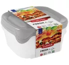 Curver® élelmiszer tároló készlet, négyzet alakú, 3 db-os, 800 ml, menta/szürke/barack 