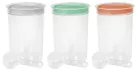 Curver® tárolóedény 1700 ml, mérőkanállal, menta/szürke/barack