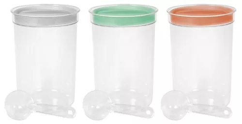 Curver® tárolóedény 1700 ml, mérőkanállal, menta/szürke/barack
