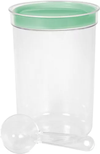 Curver® tárolóedény 1700 ml, mérőkanállal, menta/szürke/barack