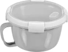 Curver® tárolóedény 900 ml, füllel, nyitható fedél, fogantyúval, menta/szürke/barack