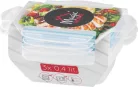 MagicHome ételtároló, téglalap alakú, 3 db, 400 ml,
