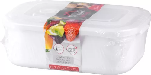 MagicHome ételtároló, téglalap alakú, 3 db, 700/1300/2100 ml