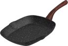 MagicHome Black Marble Line, kerámia bevonatú grill serpenyő, 28 cm