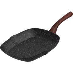   MagicHome Black Marble Line, kerámia bevonatú grill serpenyő, 28 cm