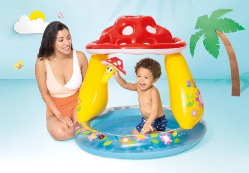 Intex® gomba alakú felfújható gyerekmedence tetővel, 102x89 ​​​​cm