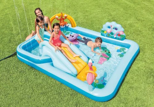 Strend Pro Intex® gyerekmedence, felfújható,244x198x71 cm,dzsungel