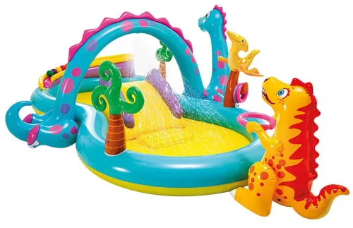 Strend Pro Intex® felfújható gyerekmedence,302x229x112 cm, Dinoland