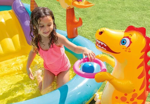 Strend Pro Intex® felfújható gyerekmedence,302x229x112 cm, Dinoland