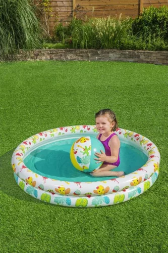 Strend Pro Bestway® gyerekmedence, felfújható,122x20 cm, labdával, úszógumival